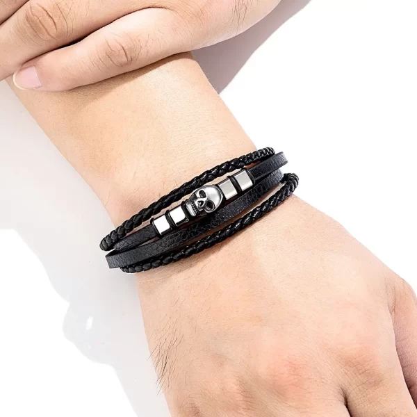 Pulsera De Cuero Calaveras - PAGO ANTICIPADO - Imagen 5