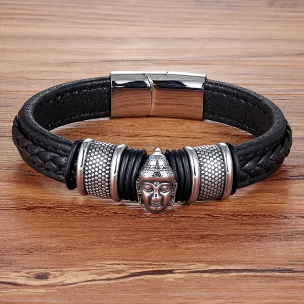 Pulsera De Cuero Imagen Buda - PAGO ANTICIPADO