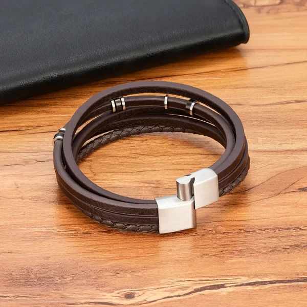 Pulsera De Cuero Multicorreas - PAGO ANTICIPADO - Imagen 4