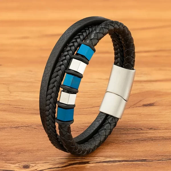 Pulsera De Cuero Cubos - PAGO ANTICIPADO