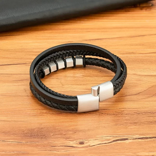 Pulsera De Cuero Cubos - PAGO ANTICIPADO - Imagen 4