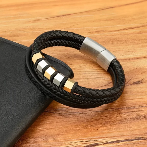 Pulsera De Cuero Cubos - PAGO ANTICIPADO - Imagen 6