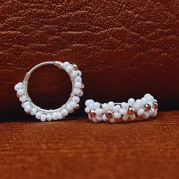 Candonga Pequeña En Plata Flor Mosaico - Imagen 8
